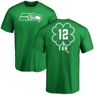 12th Fan Seattle Seahawks Green St. Patrick's Day Name & Number T-Shirt