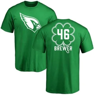 Aaron Brewer Arizona Cardinals Green St. Patrick's Day Name & Number T-Shirt