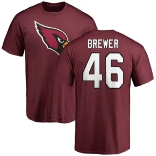 Aaron Brewer Arizona Cardinals Name & Number Logo T-Shirt - Maroon