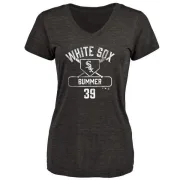 Aaron Bummer Women's Chicago White Sox Base Runner Tri-Blend T-Shirt - Black