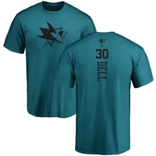 Aaron Dell San Jose Sharks One Color Backer T-Shirt - Teal