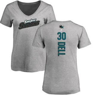 Aaron Dell Women's San Jose Sharks Backer T-Shirt - Ash