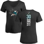 Aaron Dell Women's San Jose Sharks Backer T-Shirt - Black