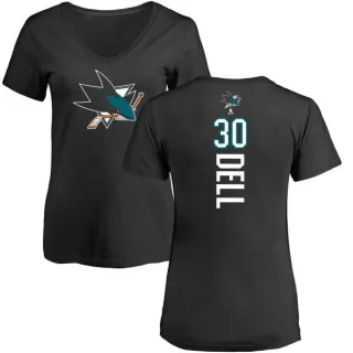 Aaron Dell Women's San Jose Sharks Backer T-Shirt - Black