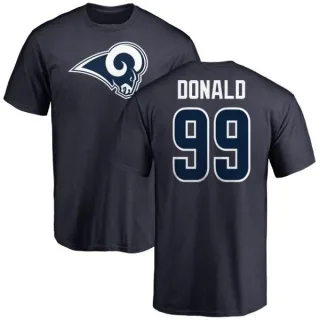 Aaron Donald Los Angeles Rams Name & Number Logo T-Shirt - Navy