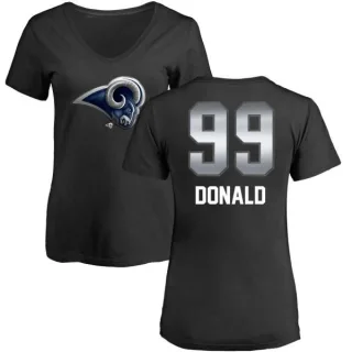 Aaron Donald Women's Los Angeles Rams Midnight Mascot T-Shirt - Black