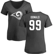 Aaron Donald Women's Los Angeles Rams One Color T-Shirt - Ash