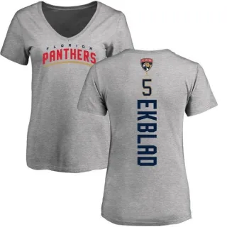 Aaron Ekblad Women's Florida Panthers Backer T-Shirt - Ash