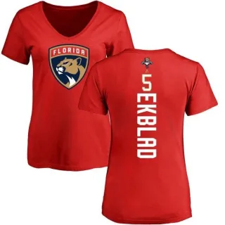 Aaron Ekblad Women's Florida Panthers Backer T-Shirt - Red