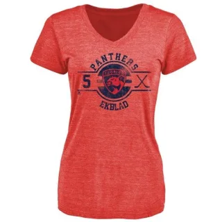 Aaron Ekblad Women's Florida Panthers Insignia Tri-Blend T-Shirt - Red