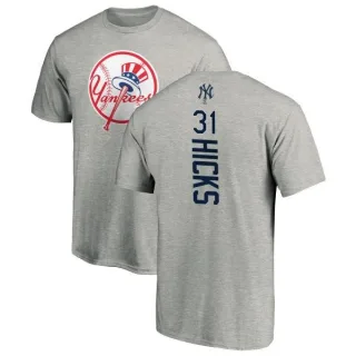 Aaron Hicks New York Yankees Backer T-Shirt - Ash