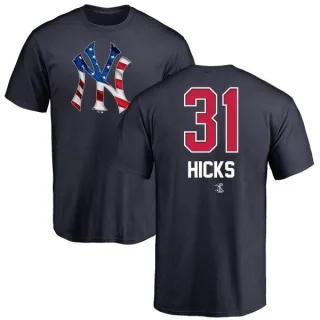 Aaron Hicks New York Yankees Name and Number Banner Wave T-Shirt - Navy