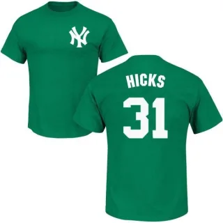 Aaron Hicks New York Yankees St. Patrick's Day Name & Number T-Shirt - Green