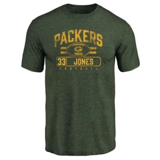 Aaron Jones Green Bay Packers Flanker Tri-Blend T-Shirt - Green