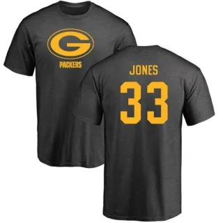 Aaron Jones Green Bay Packers One Color T-Shirt - Ash