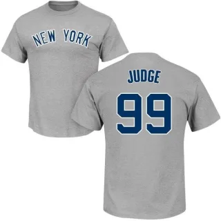 Aaron Judge New York Yankees Name & Number T-Shirt - Gray