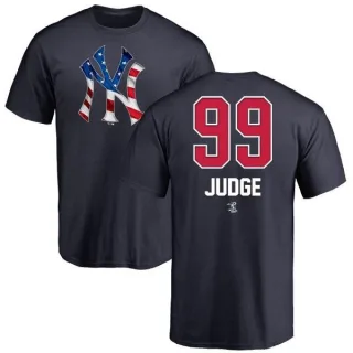 Aaron Judge New York Yankees Name and Number Banner Wave T-Shirt - Navy