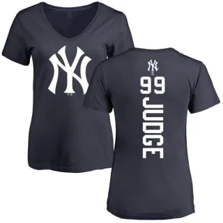 Aaron Judge Women's New York Yankees Backer Slim Fit T-Shirt - Navy