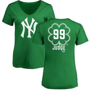 Aaron Judge Women's New York Yankees Dubliner Name & Number V-Neck T-Shirt - Kelly Green