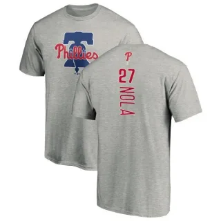 Aaron Nola Philadelphia Phillies Backer T-Shirt - Ash