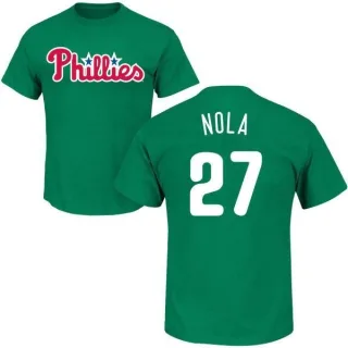 Aaron Nola Philadelphia Phillies St. Patrick's Day Name & Number T-Shirt - Green