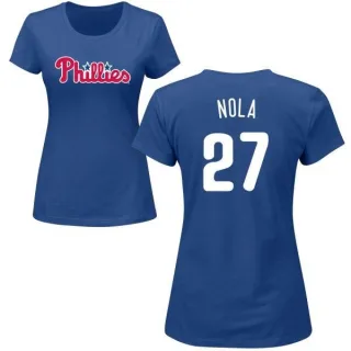 Aaron Nola Women's Philadelphia Phillies Name & Number T-Shirt - Royal