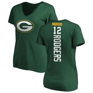 Aaron Rodgers Women's Green Bay Packers Backer Slim Fit T-Shirt - Green