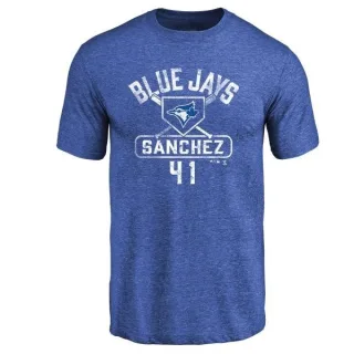 Aaron Sanchez Toronto Blue Jays Base Runner Tri-Blend T-Shirt - Royal