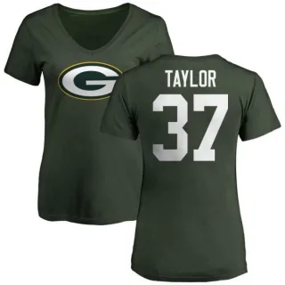 Aaron Taylor Women's Green Bay Packers Name & Number Logo Slim Fit T-Shirt - Green