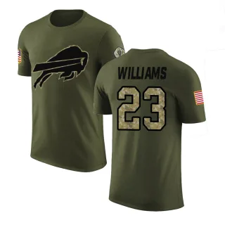 Aaron Williams Buffalo Bills Olive Salute to Service Legend T-Shirt