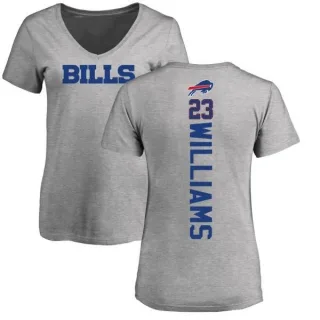 Aaron Williams Women's Buffalo Bills Backer V-Neck T-Shirt - Ash