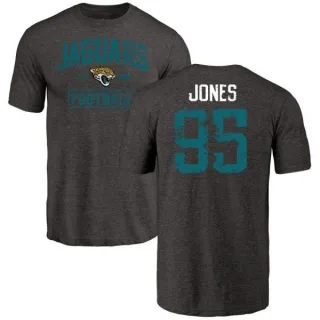 Abry Jones Jacksonville Jaguars Black Distressed Name & Number Tri-Blend T-Shirt