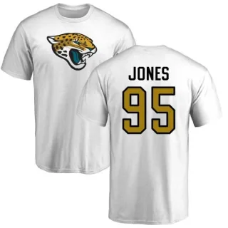 Abry Jones Jacksonville Jaguars Name & Number Logo T-Shirt - White