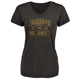 Abry Jones Women's Jacksonville Jaguars Flanker Tri-Blend T-Shirt - Black