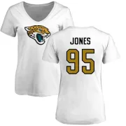 Abry Jones Women's Jacksonville Jaguars Name & Number Logo Slim Fit T-Shirt - White