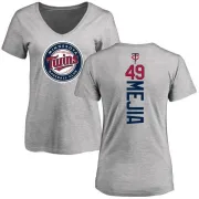 Adalberto Mejia Women's Minnesota Twins Backer Slim Fit T-Shirt - Ash