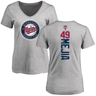 Adalberto Mejia Women's Minnesota Twins Backer Slim Fit T-Shirt - Ash