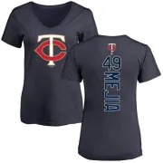 Adalberto Mejia Women's Minnesota Twins Backer Slim Fit T-Shirt - Navy