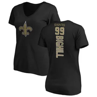 Adam Bighill Women's New Orleans Saints Backer Slim Fit T-Shirt - Black