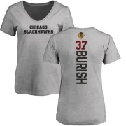 Adam Burish Women's Chicago Blackhawks Backer T-Shirt - Ash