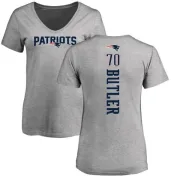 Adam Butler Women's New England Patriots Backer V-Neck T-Shirt - Ash