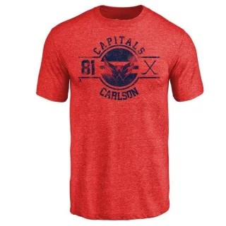 Adam Carlson Washington Capitals Insignia Tri-Blend T-Shirt - Red