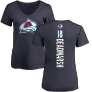 Adam Deadmarsh Women's Colorado Avalanche Backer T-Shirt - Navy