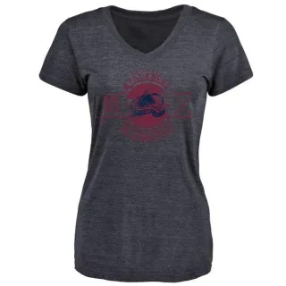 Adam Deadmarsh Women's Colorado Avalanche Insignia Tri-Blend T-Shirt - Navy