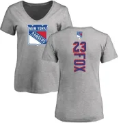 Adam Fox Women's New York Rangers Backer T-Shirt - Ash