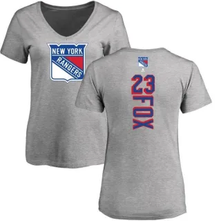 Adam Fox Women's New York Rangers Backer T-Shirt - Ash