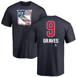 Adam Graves New York Rangers Name and Number Banner Wave T-Shirt - Navy