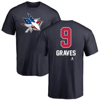 Adam Graves San Jose Sharks Name and Number Banner Wave T-Shirt - Navy