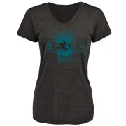 Adam Graves Women's San Jose Sharks Insignia Tri-Blend T-Shirt - Black