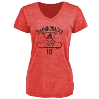 Adam Jones Women's Arizona Diamondbacks Base Runner Tri-Blend T-Shirt - Red